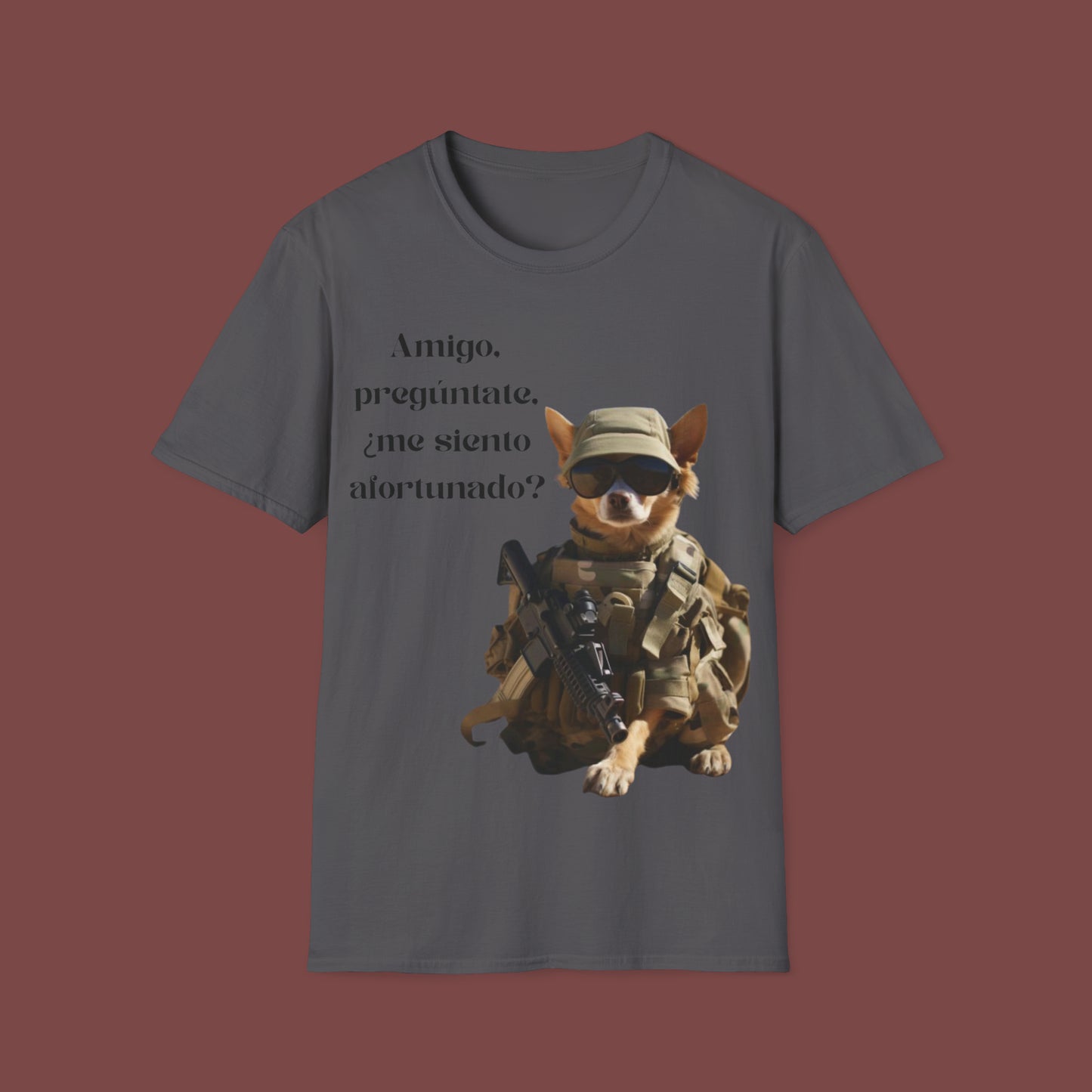 "Me siento afortunado" Unisex Short Sleeve T-Shirt FL.02Ac