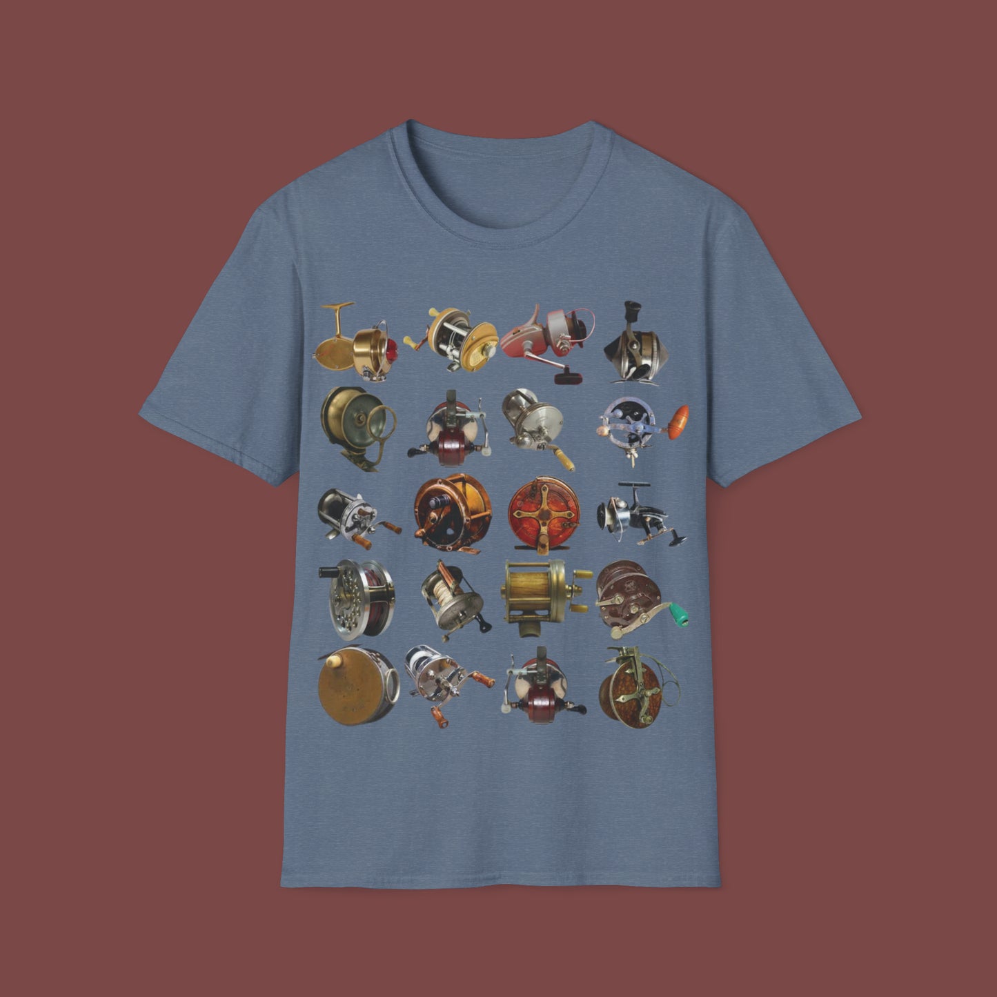 "Classic/Antique Fishing Reels" Unisex Short Sleeve T-Shirt AFR.SSa1bx