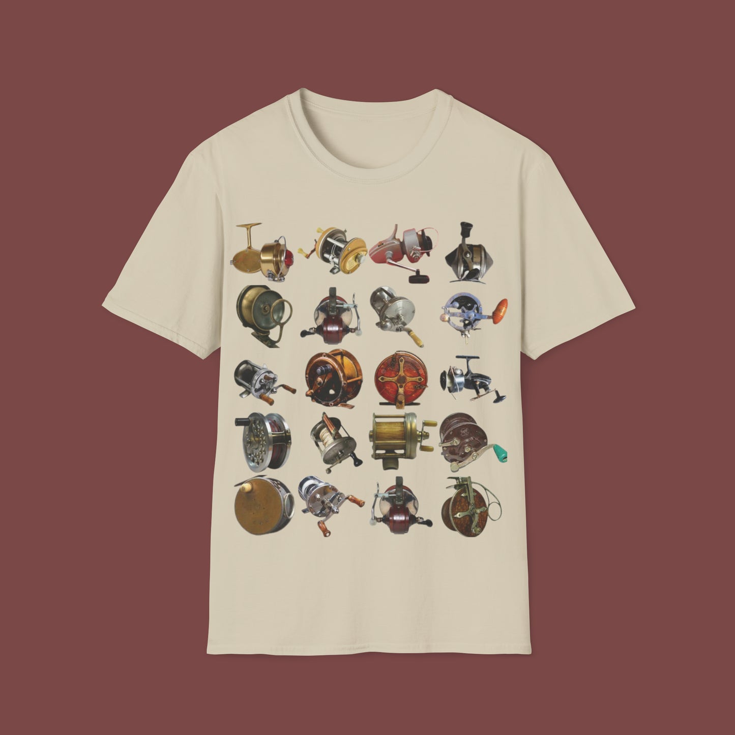 "Classic/Antique Fishing Reels" Unisex Short Sleeve T-Shirt AFR.SSa1bx