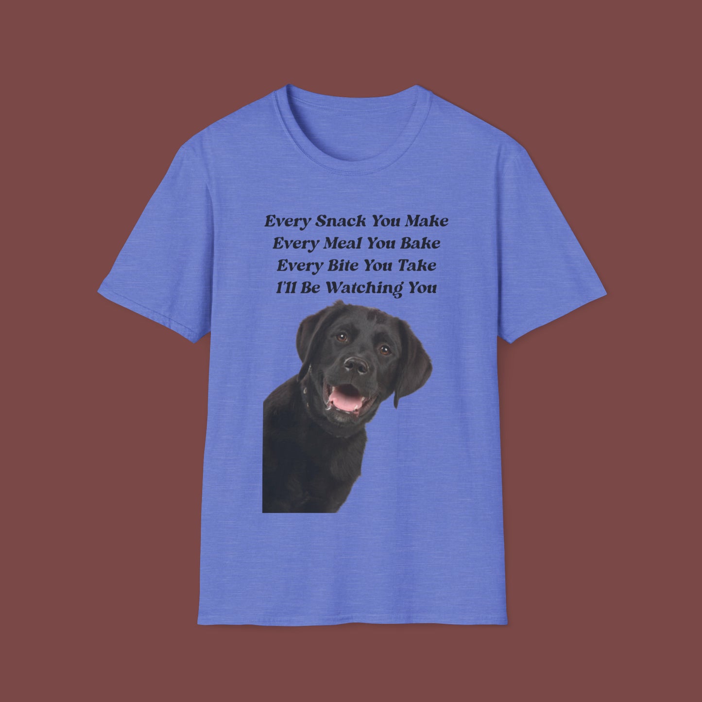 "Every Snack You Make - Black Lab" Unisex Short Sleeve T-Shirt ESYM.SS03bl