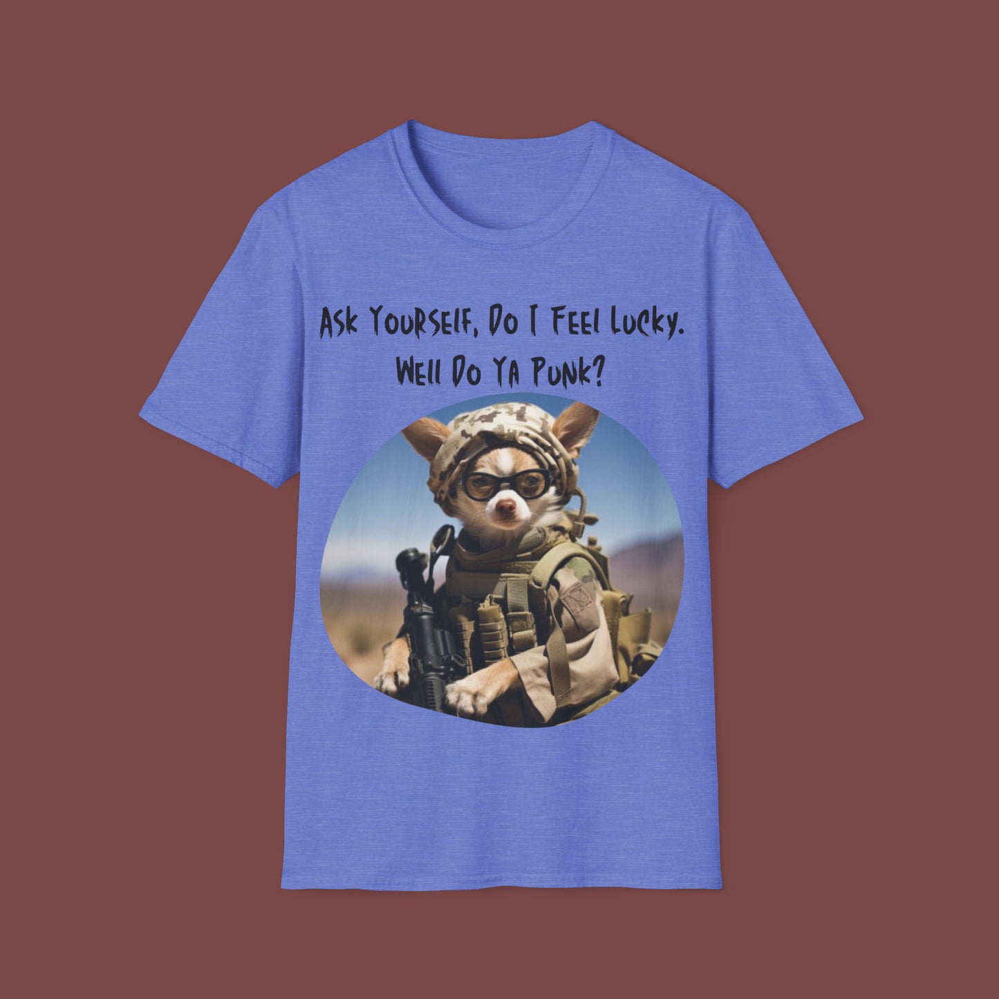 "Do You Feel Lucky - Chihuahua" Unisex Short Sleeve T-Shirt FL.01Ac