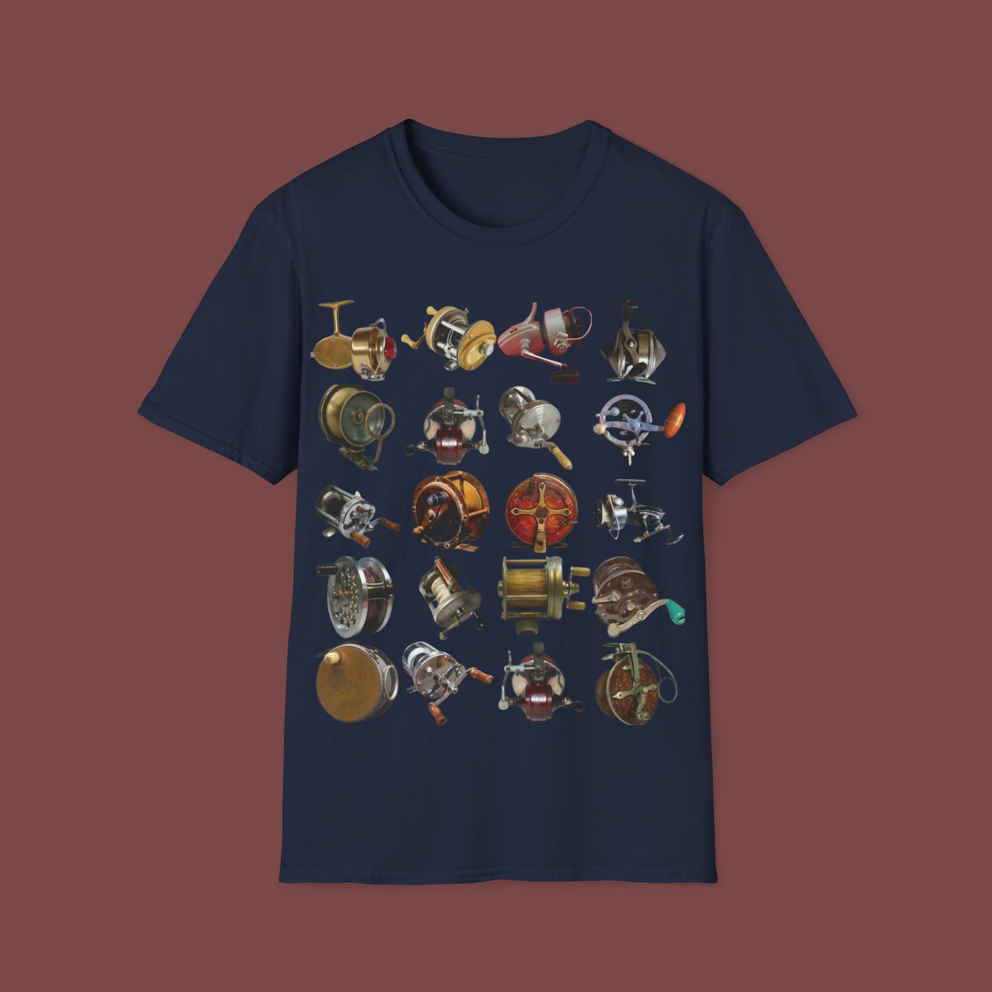 "Classic/Antique Fishing Reels" Unisex Short Sleeve T-Shirt AFR.SSa1bx