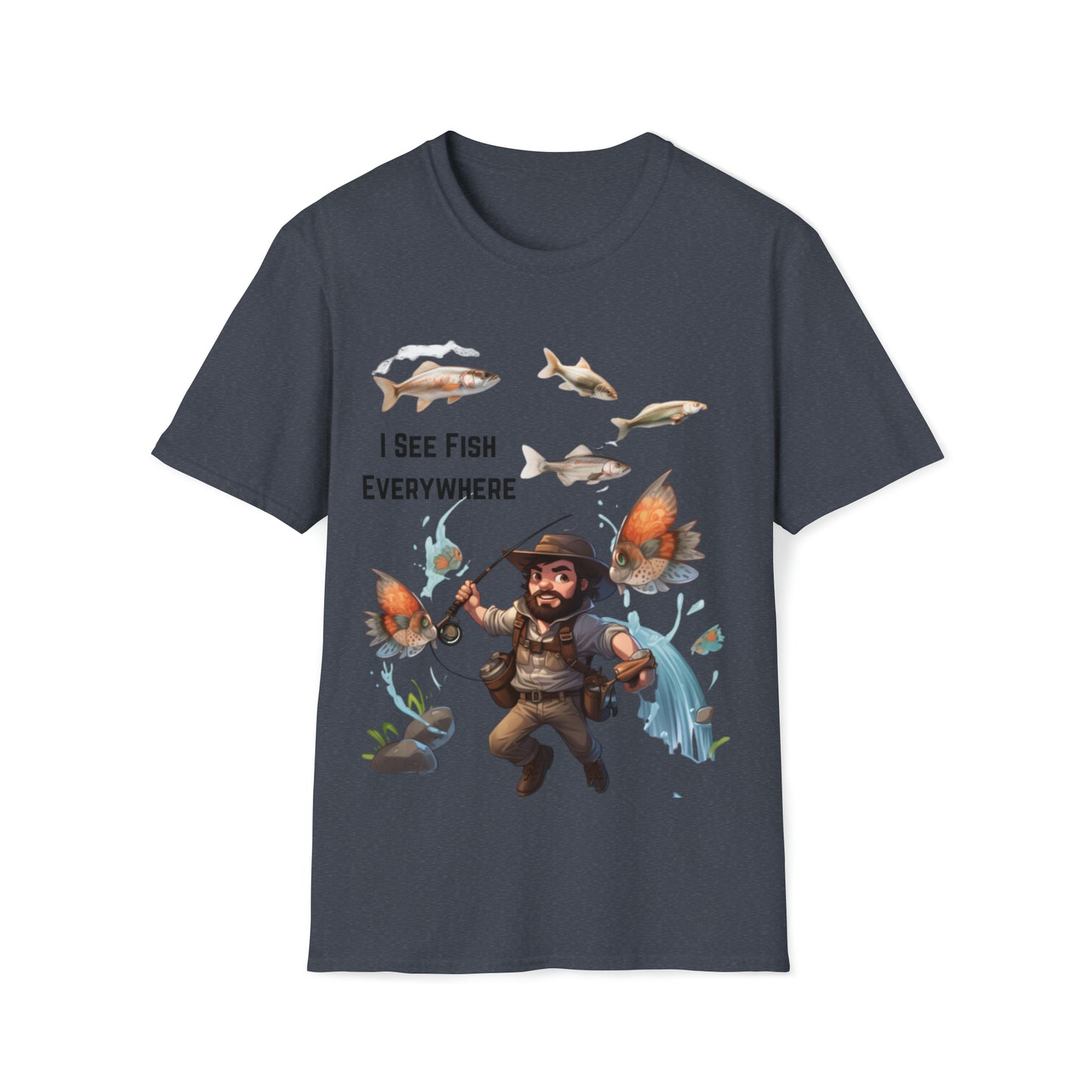 "I See Fish Everywhere" Unisex Short Sleeve T-Shirt ISFE.SS01