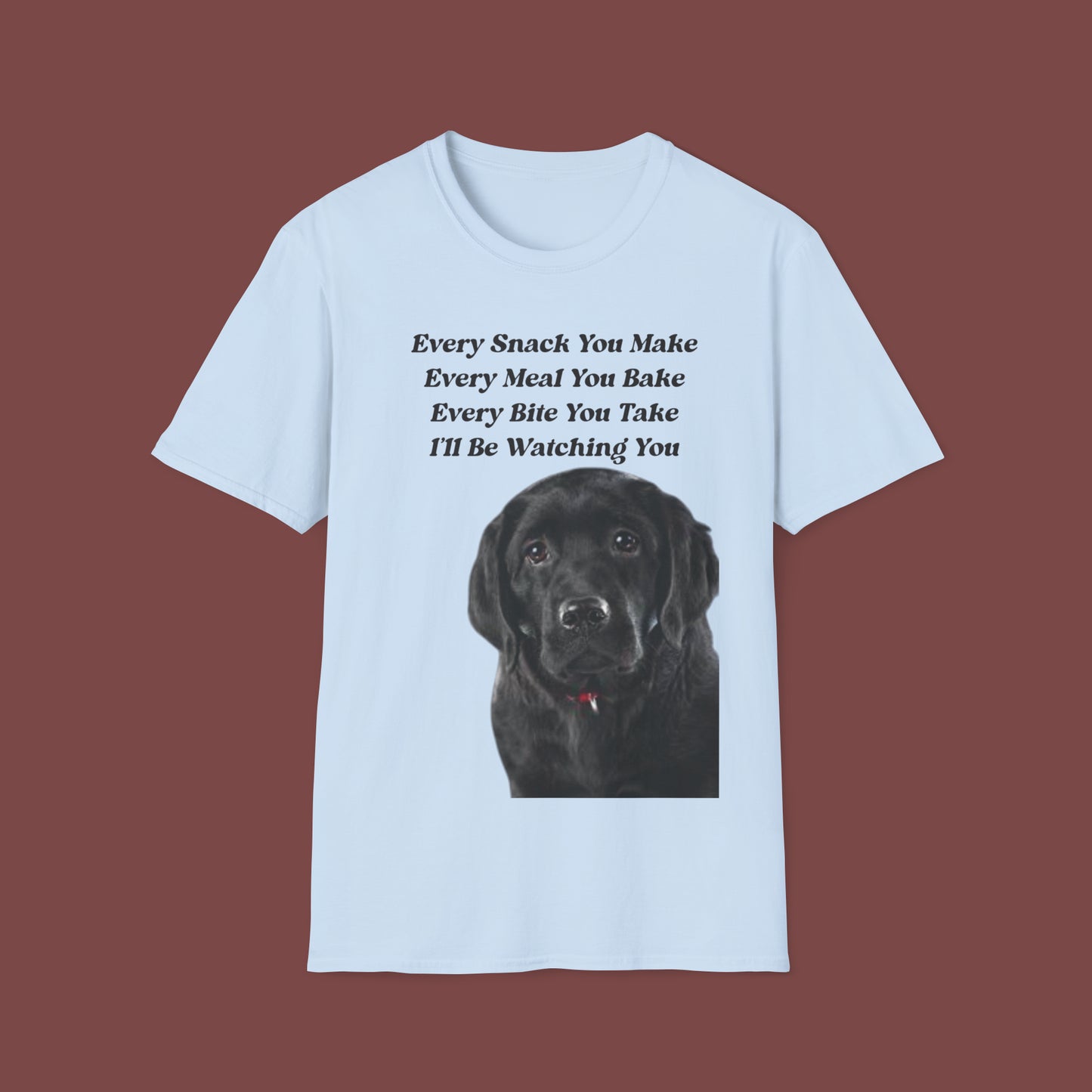 "Every Snack You Make - Black Lab" Unisex Short Sleeve T-Shirt ESYM.SS02bl