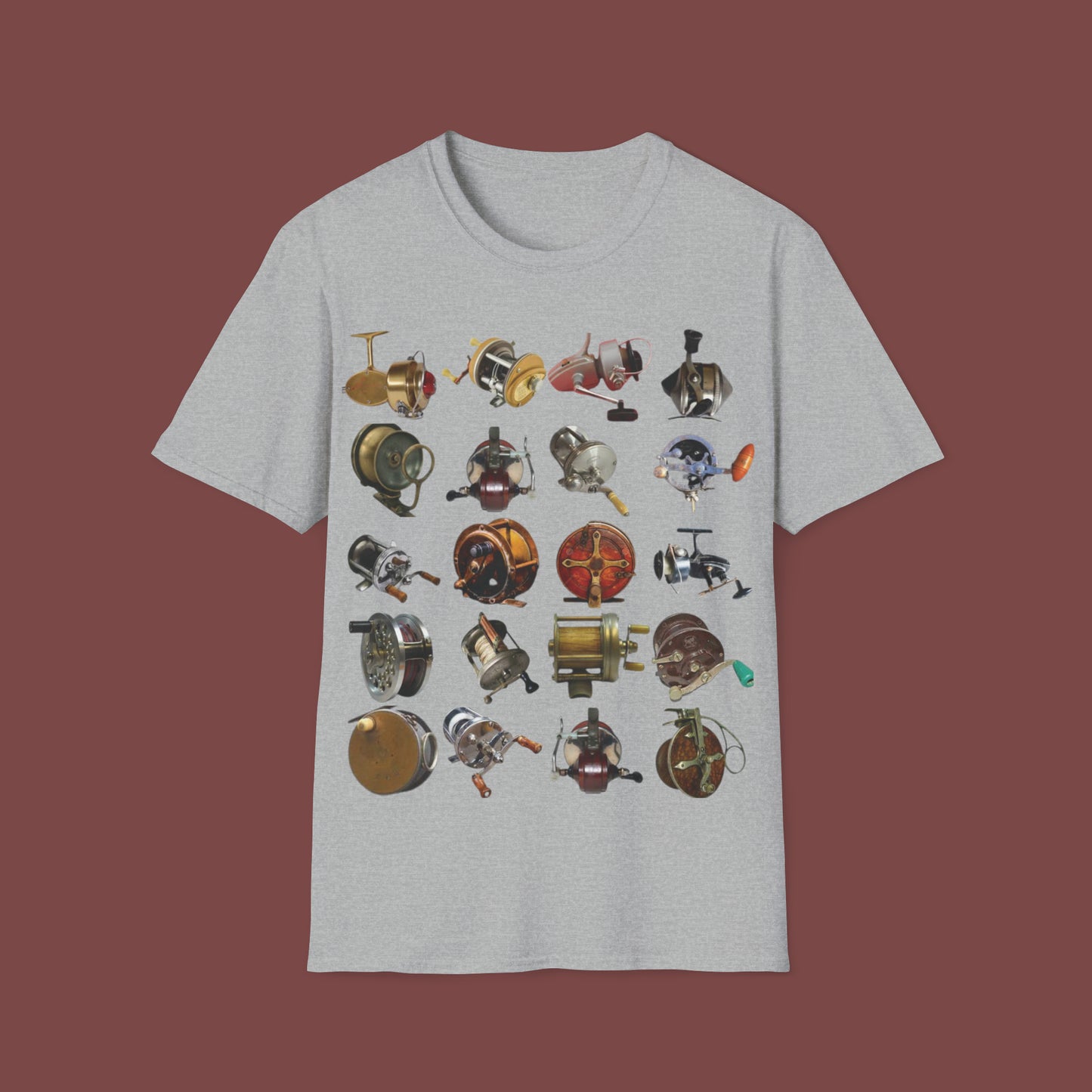 "Classic/Antique Fishing Reels" Unisex Short Sleeve T-Shirt AFR.SSa1bx