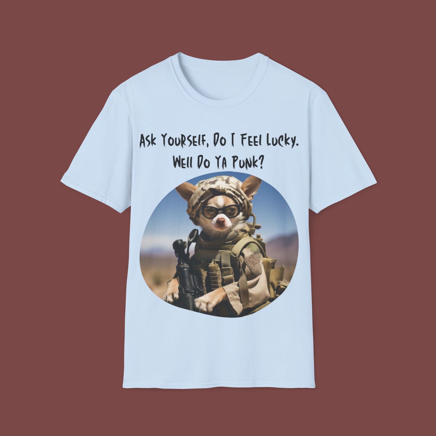 "Do You Feel Lucky - Chihuahua" Unisex Short Sleeve T-Shirt FL.01Ac