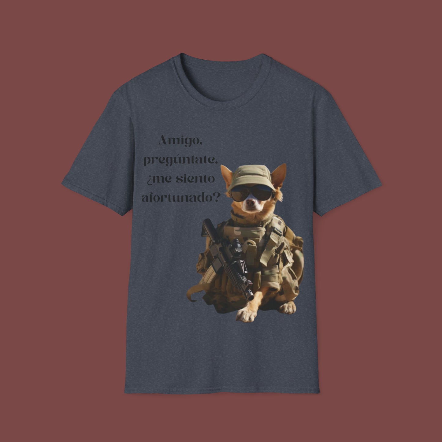 "Me siento afortunado" Unisex Short Sleeve T-Shirt FL.02Ac