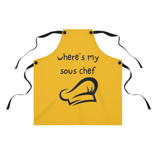 "where's my sous chef" Apron W333by