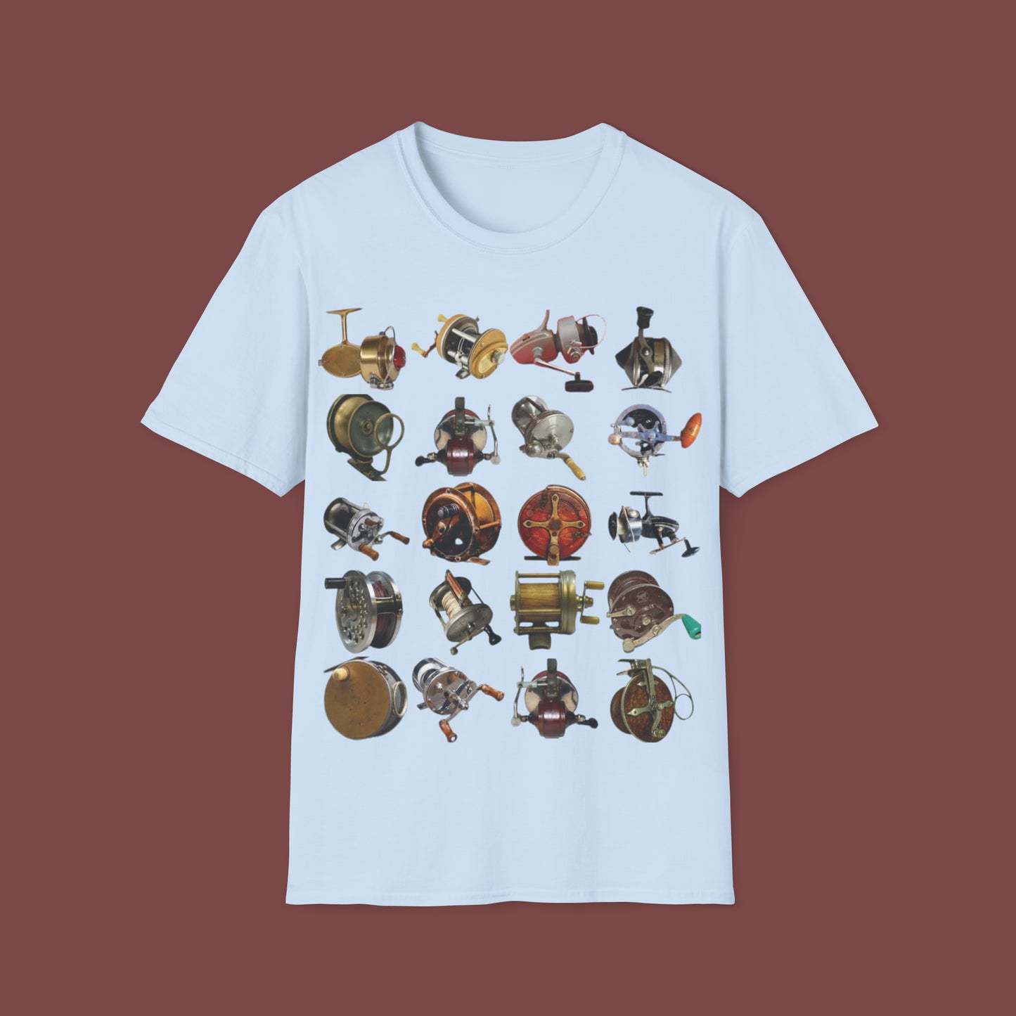 "Classic/Antique Fishing Reels" Unisex Short Sleeve T-Shirt AFR.SSa1bx