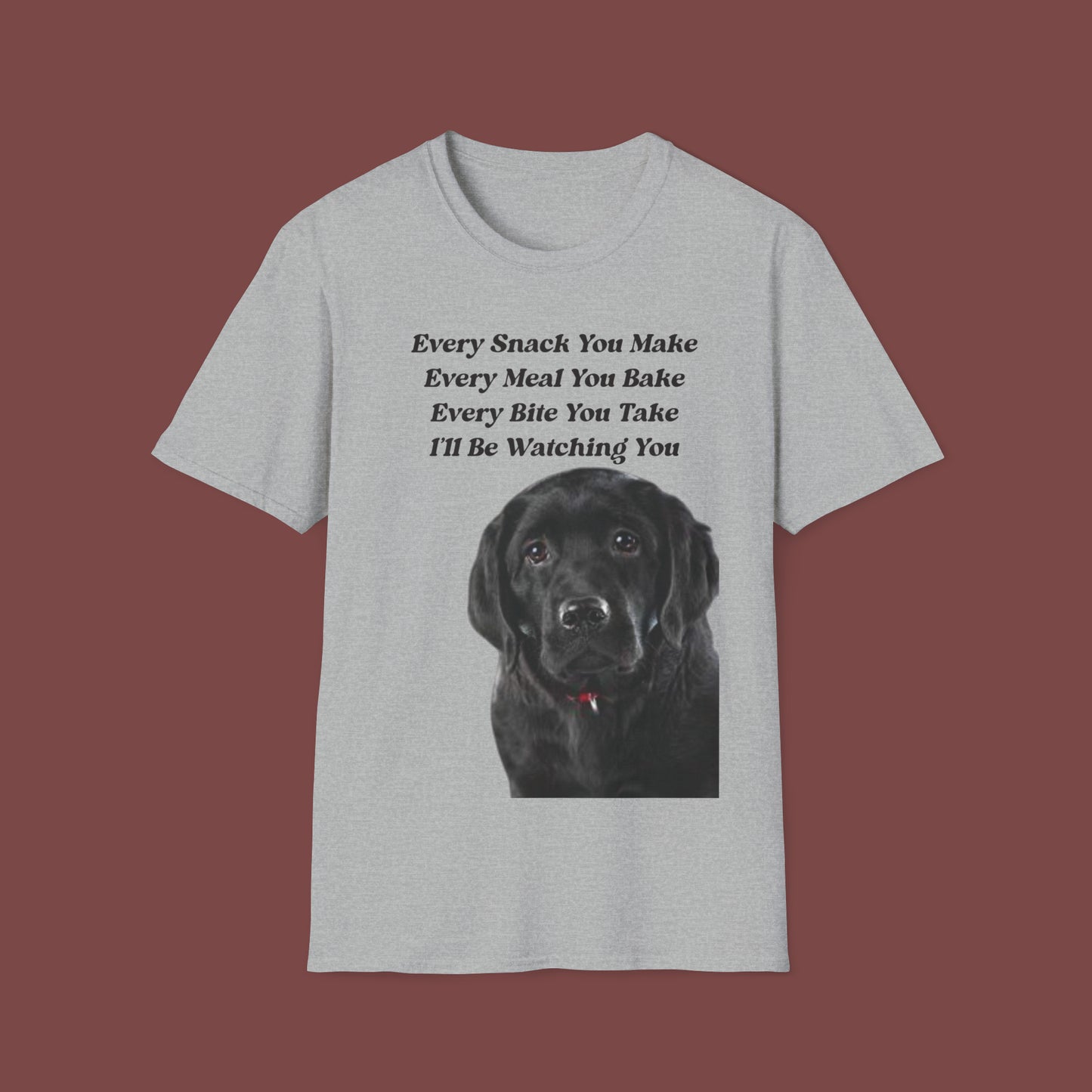 "Every Snack You Make - Black Lab" Unisex Short Sleeve T-Shirt ESYM.SS02bl