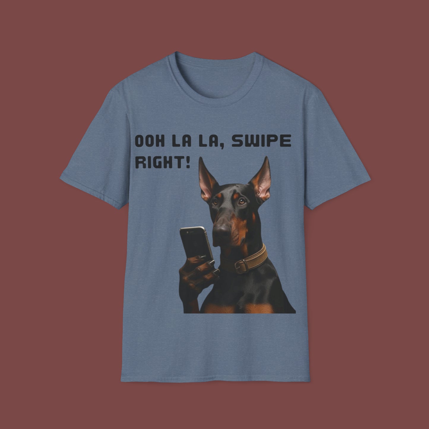 "Ooh La La - Doberman" Unisex Short Sleeve T-Shirt OLL.01Ad