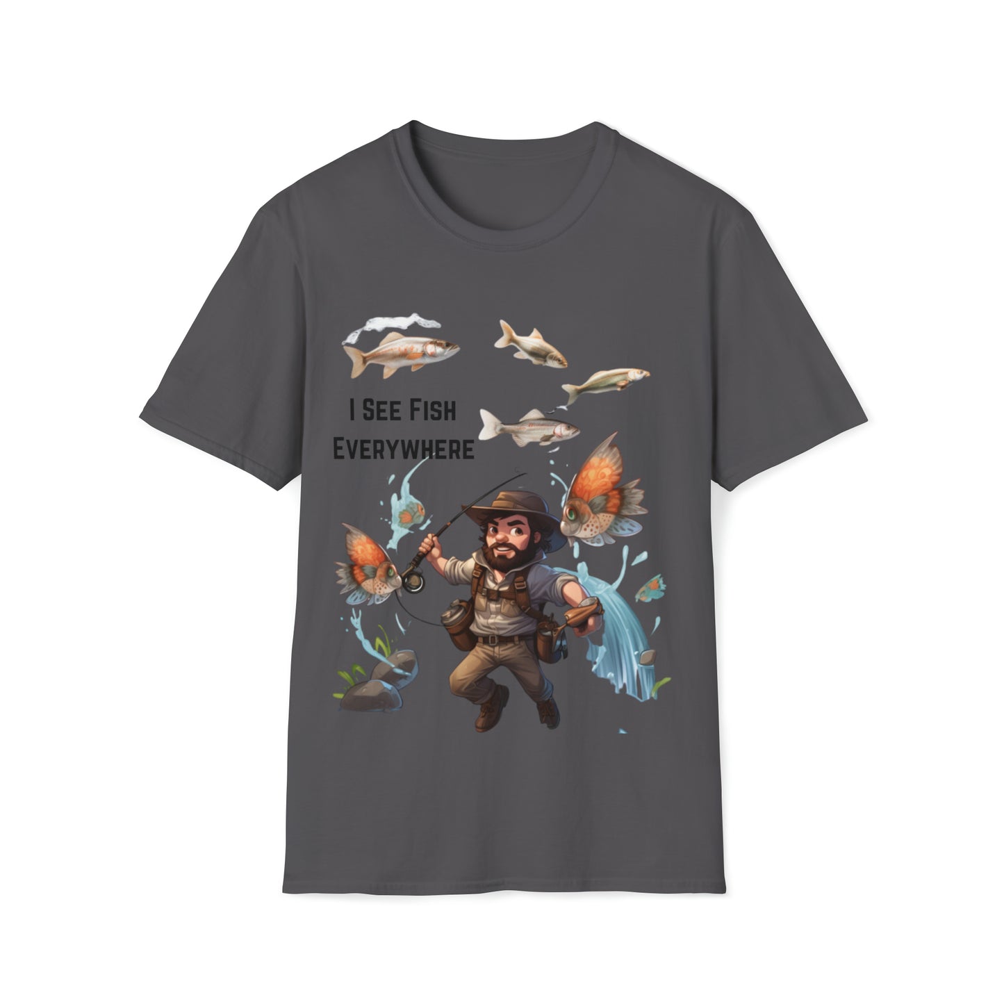 "I See Fish Everywhere" Unisex Short Sleeve T-Shirt ISFE.SS01