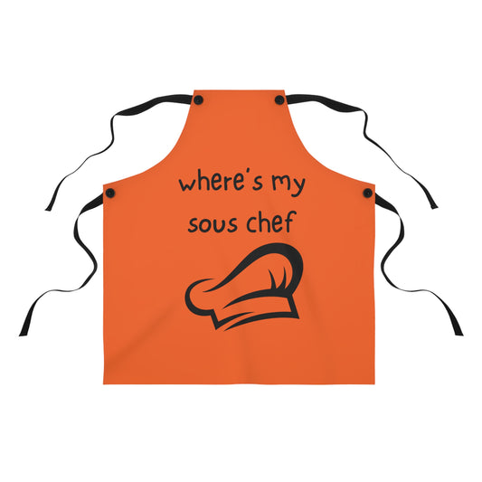 "where's my sous chef" Apron W177bo