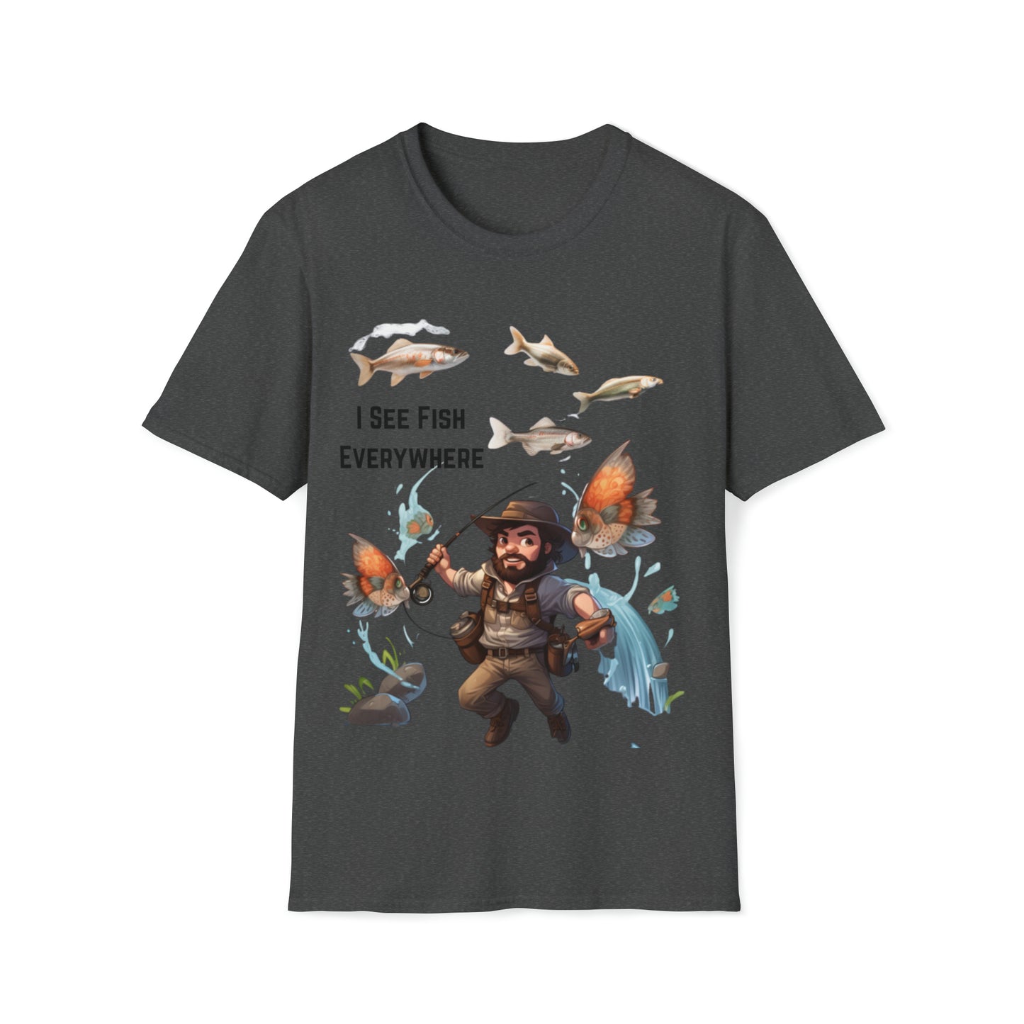 "I See Fish Everywhere" Unisex Short Sleeve T-Shirt ISFE.SS01