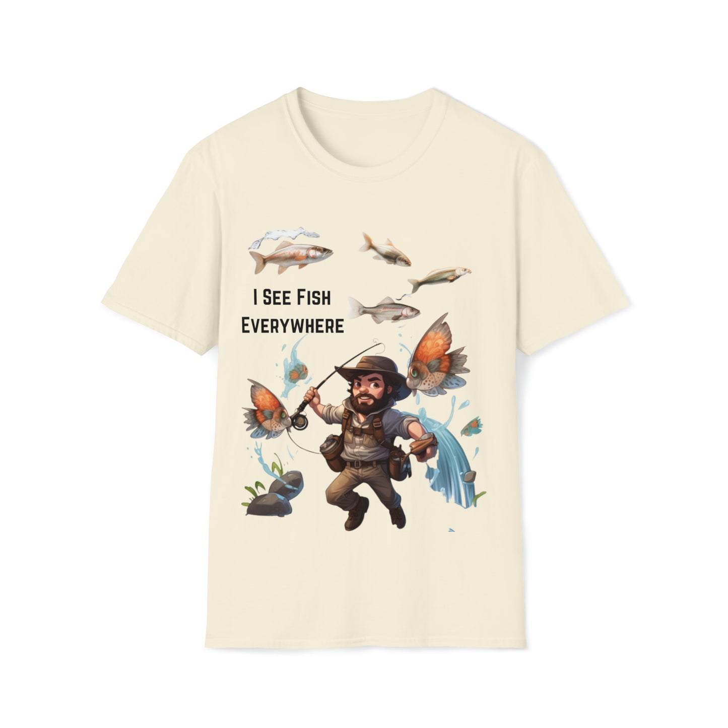 "I See Fish Everywhere" Unisex Short Sleeve T-Shirt ISFE.SS01