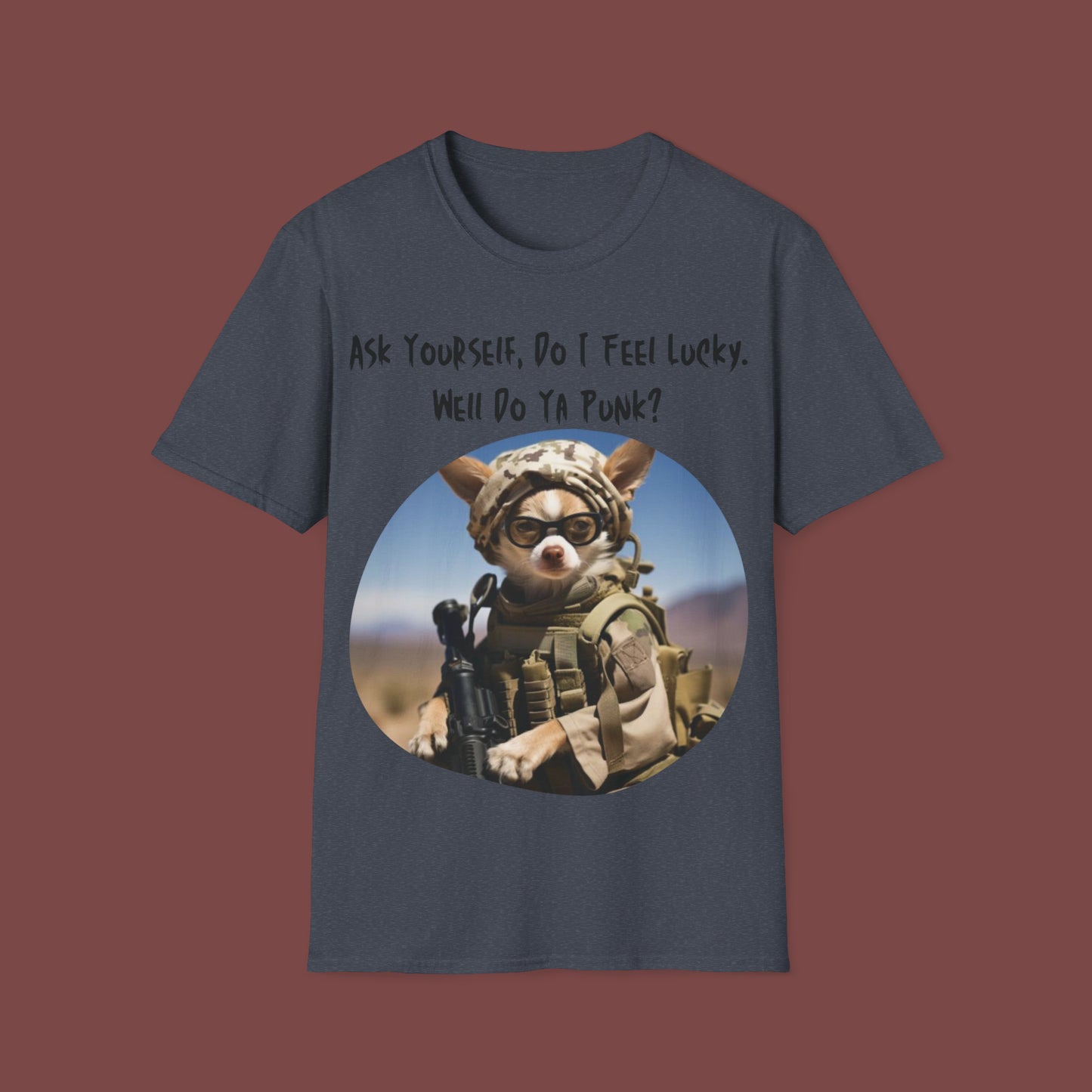 "Do You Feel Lucky - Chihuahua" Unisex Short Sleeve T-Shirt FL.01Ac