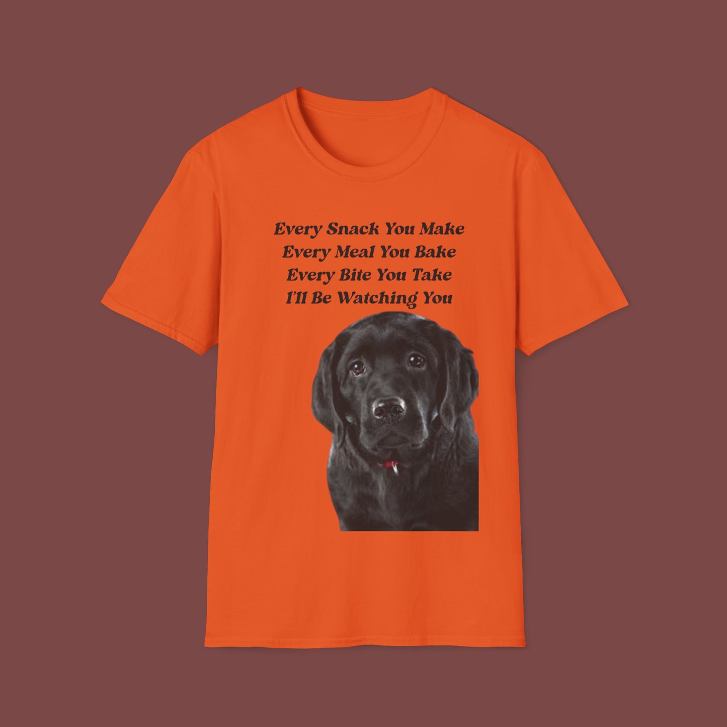 "Every Snack You Make - Black Lab" Unisex Short Sleeve T-Shirt ESYM.SS02bl
