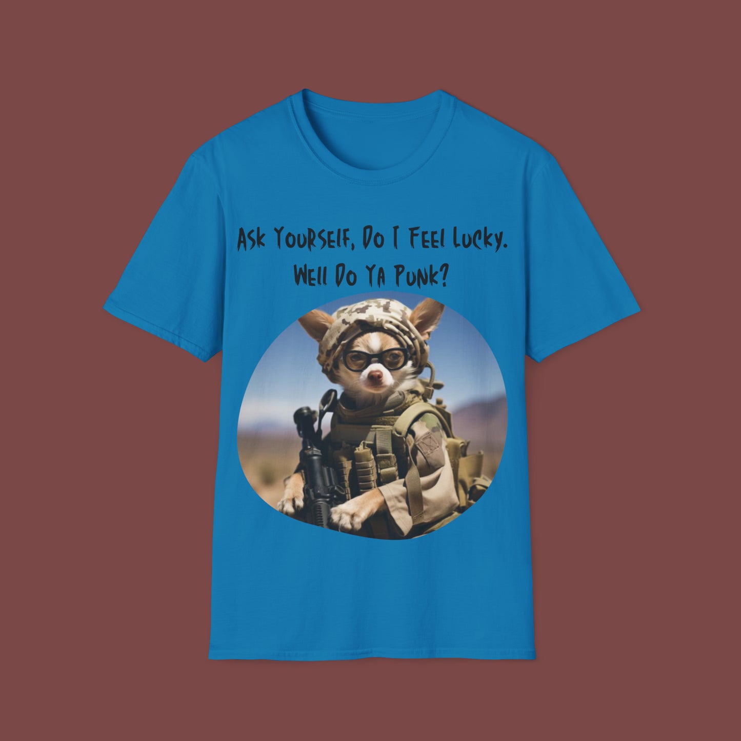 "Do You Feel Lucky - Chihuahua" Unisex Short Sleeve T-Shirt FL.01Ac