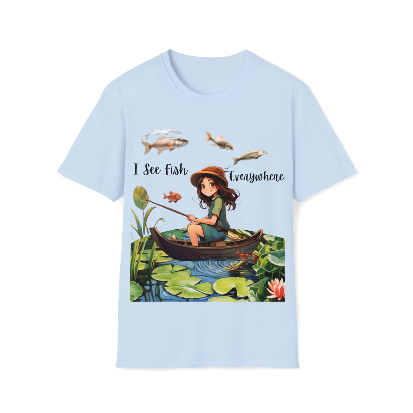 "I See Fish Everywhere" Unisex Short Sleeve T-Shirt ISFE.SS02