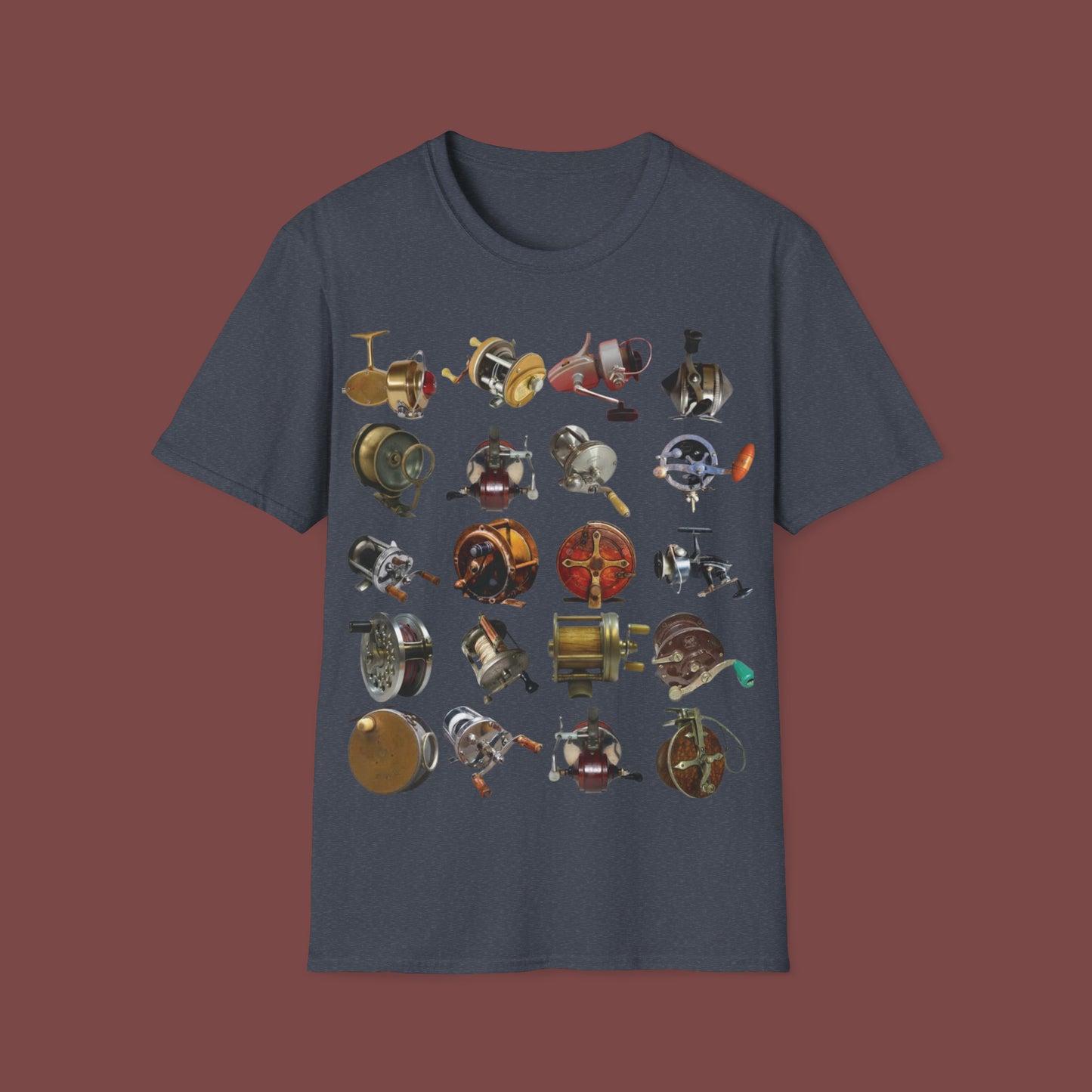 "Classic/Antique Fishing Reels" Unisex Short Sleeve T-Shirt AFR.SSa1bx