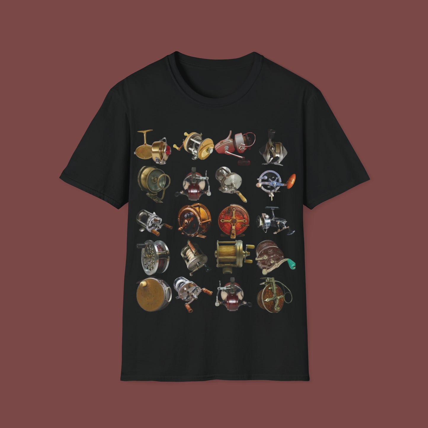 "Classic/Antique Fishing Reels" Unisex Short Sleeve T-Shirt AFR.SSa1bx