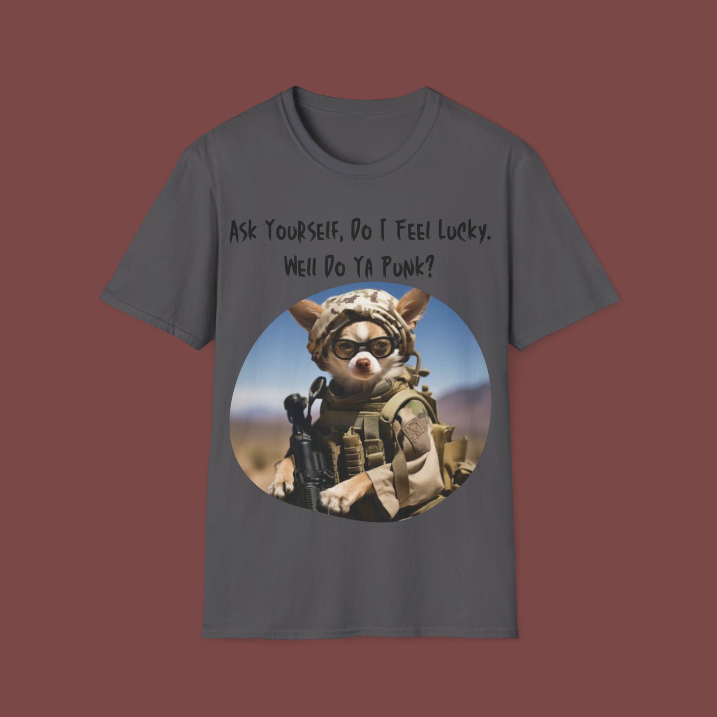 "Do You Feel Lucky - Chihuahua" Unisex Short Sleeve T-Shirt FL.01Ac