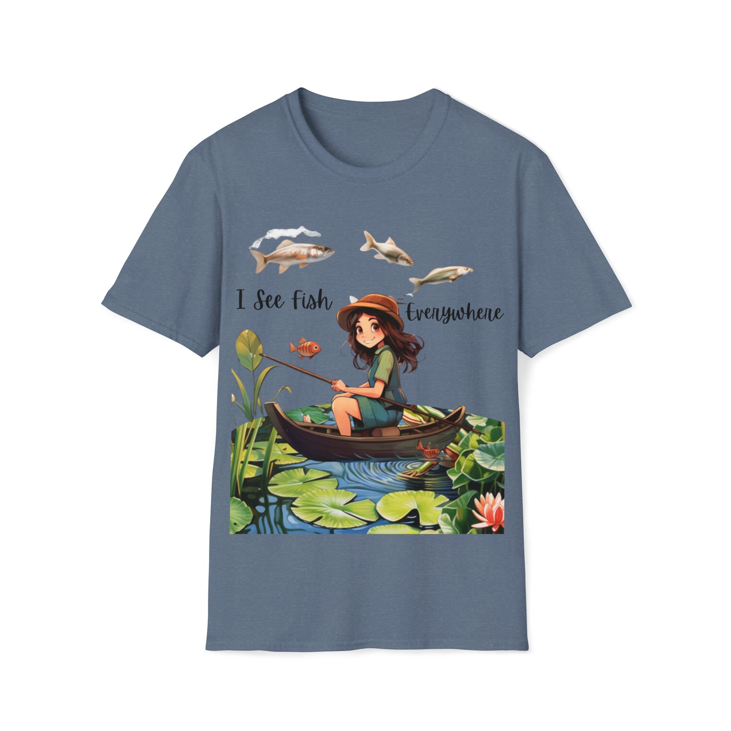 "I See Fish Everywhere" Unisex Short Sleeve T-Shirt ISFE.SS02