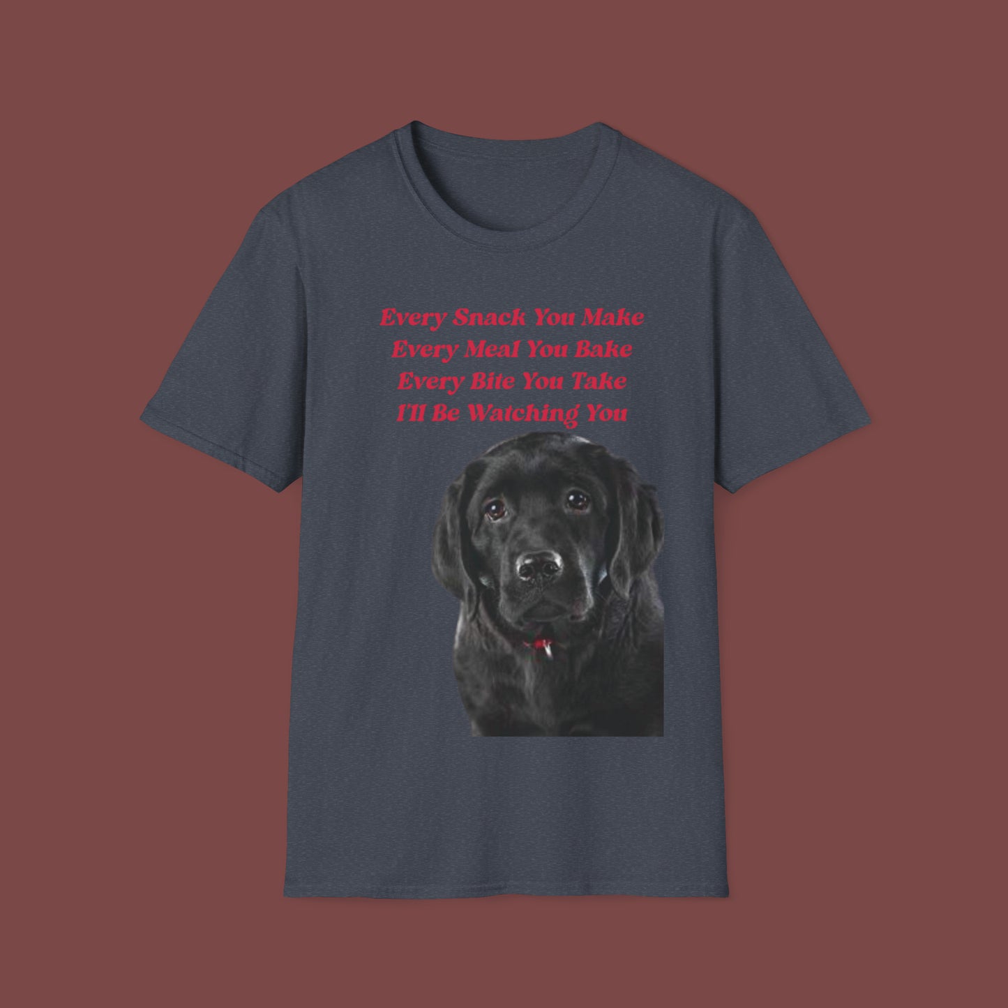 "Every Snack You Make - Black Lab" Unisex Short Sleeve T-Shirt ESYM.SS02bl