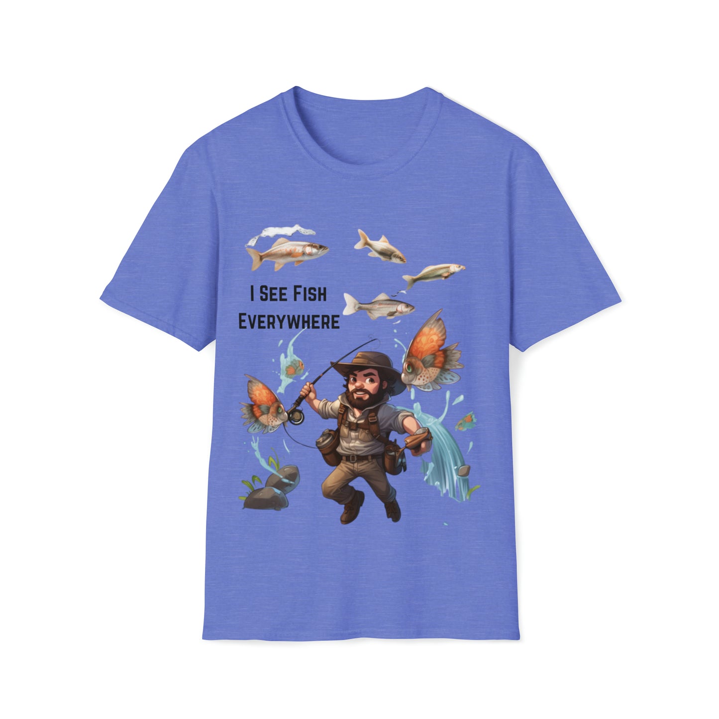 "I See Fish Everywhere" Unisex Short Sleeve T-Shirt ISFE.SS01