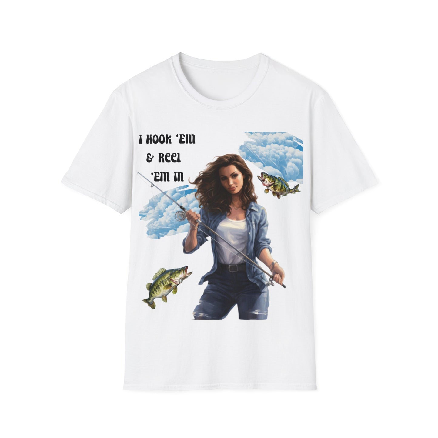 "I Hook "Em & Reel "Em In" Unisex Short Sleeve T-Shirt HERE.SS01x