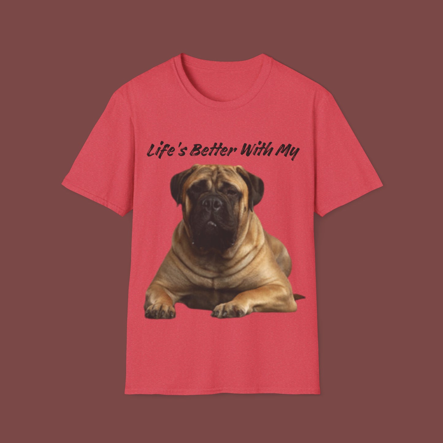 "Life Is Better With My (St. Bernard)" Unisex Short Sleeve T-Shirt LBSB.1