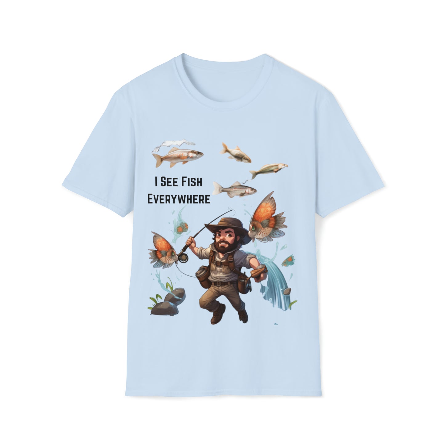 "I See Fish Everywhere" Unisex Short Sleeve T-Shirt ISFE.SS01