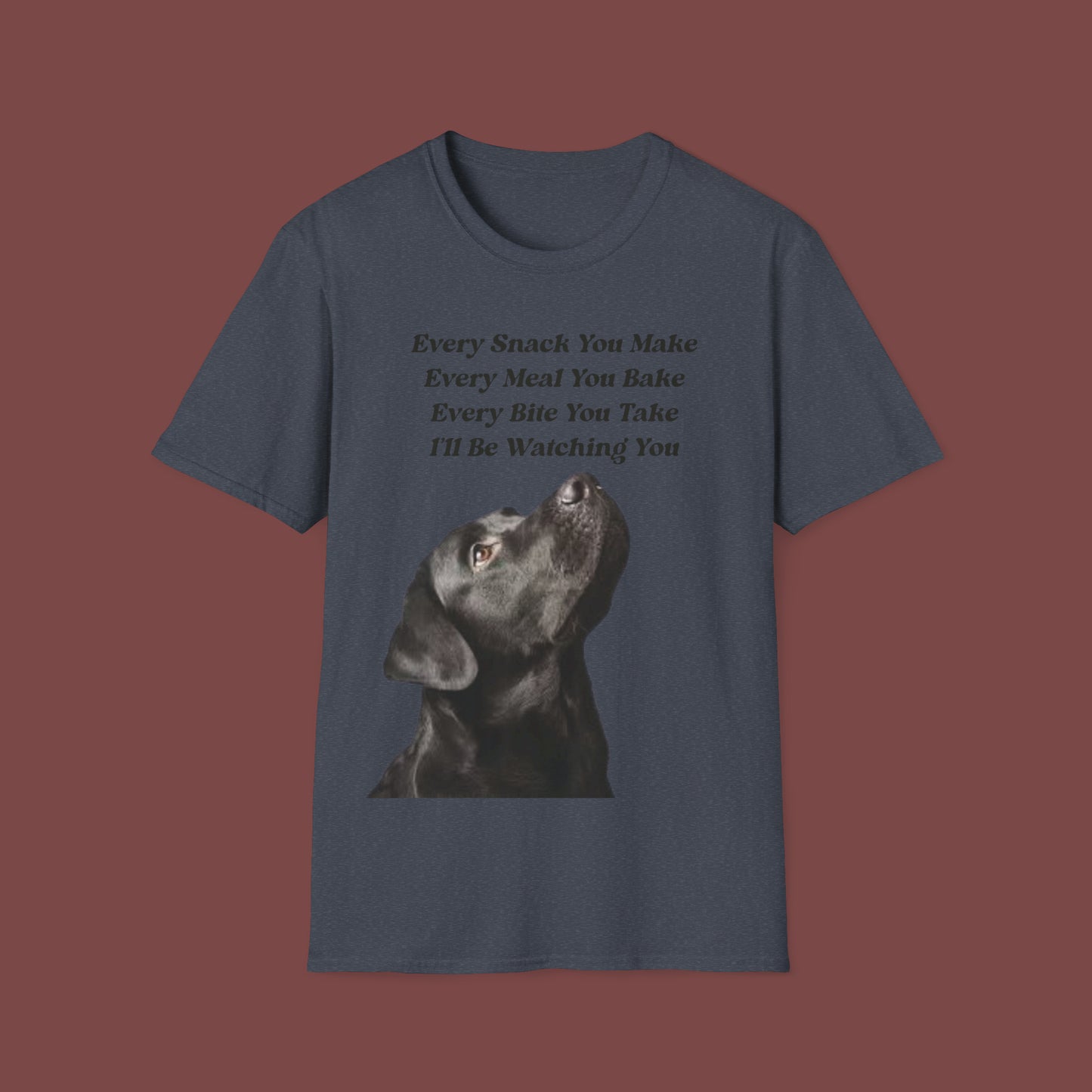 "Every Snack You Make - Black Lab" Unisex Short Sleeve T-Shirt ESYM.SS03bl