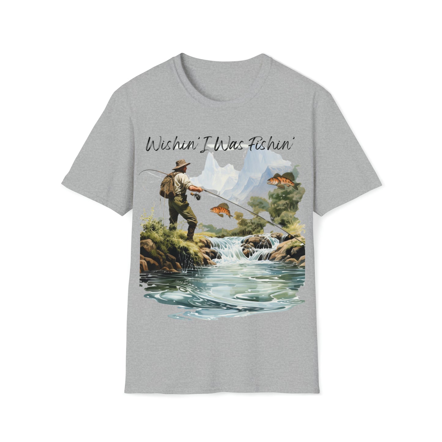 Wishin' I Was Fishin' Unisex Short Sleeve T-Shirt WWF.SS01