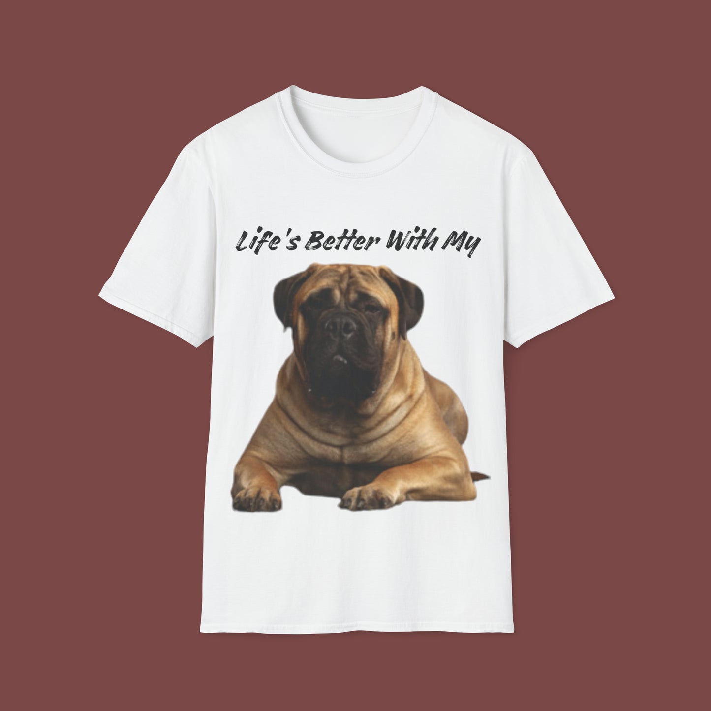 "Life Is Better With My (St. Bernard)" Unisex Short Sleeve T-Shirt LBSB.1