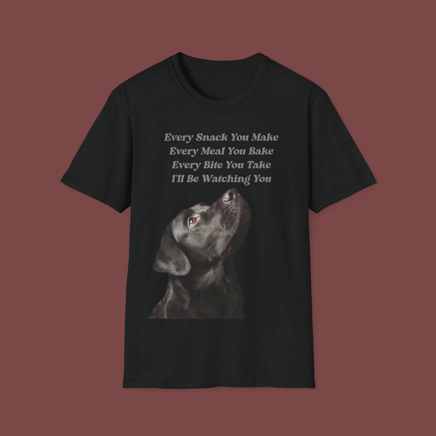 "Every Snack You Make - Black Lab" Unisex Short Sleeve T-Shirt ESYM.SS03bl