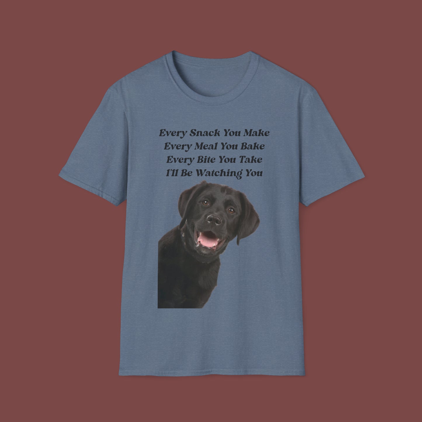 "Every Snack You Make - Black Lab" Unisex Short Sleeve T-Shirt ESYM.SS03bl