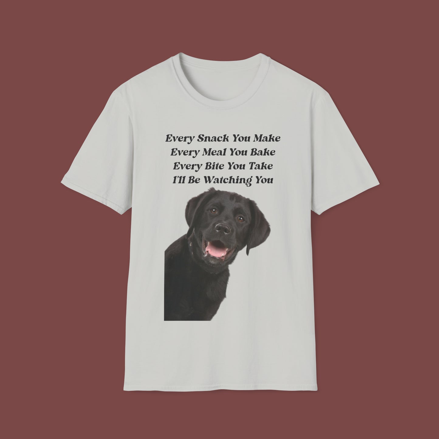 "Every Snack You Make - Black Lab" Unisex Short Sleeve T-Shirt ESYM.SS03bl