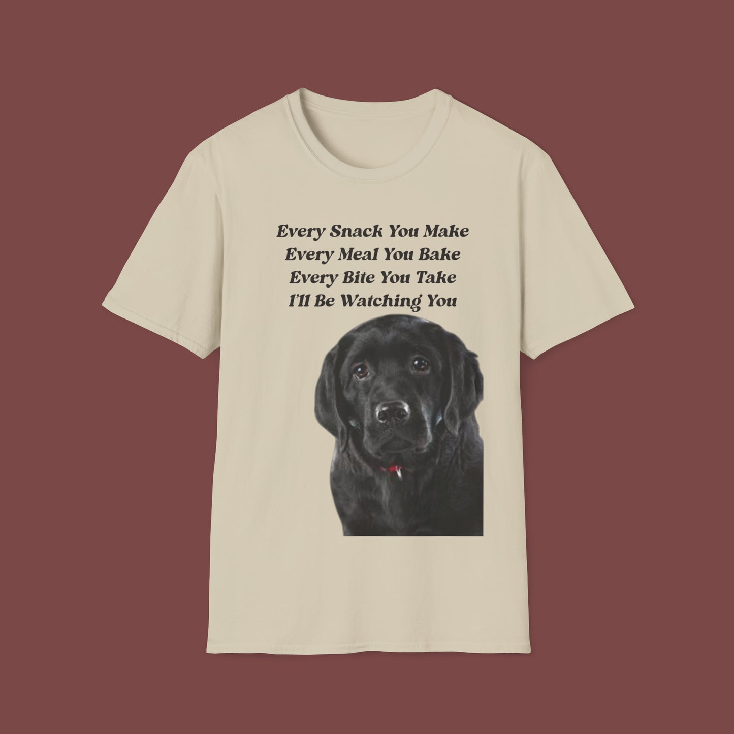 "Every Snack You Make - Black Lab" Unisex Short Sleeve T-Shirt ESYM.SS02bl