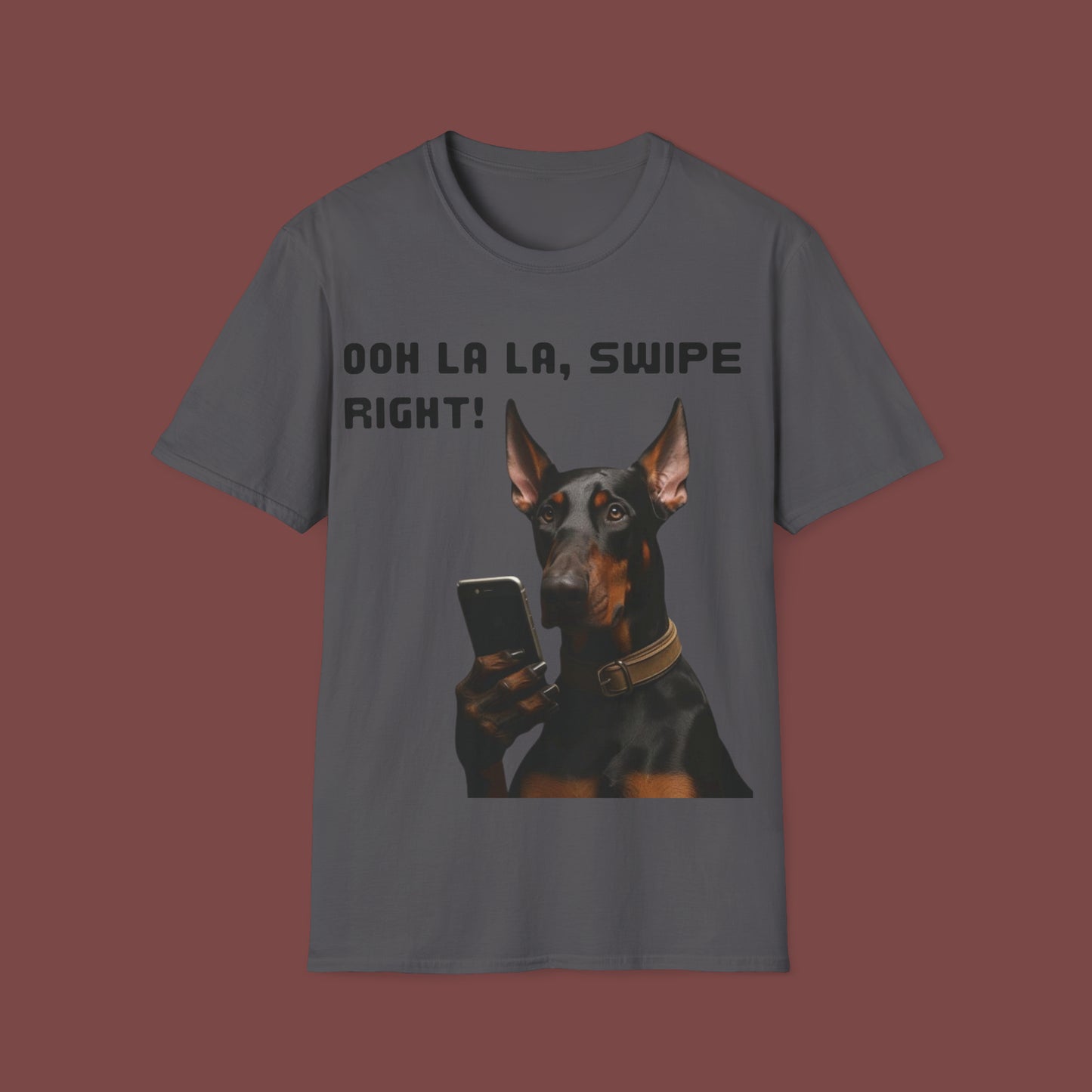 "Ooh La La - Doberman" Unisex Short Sleeve T-Shirt OLL.01Ad