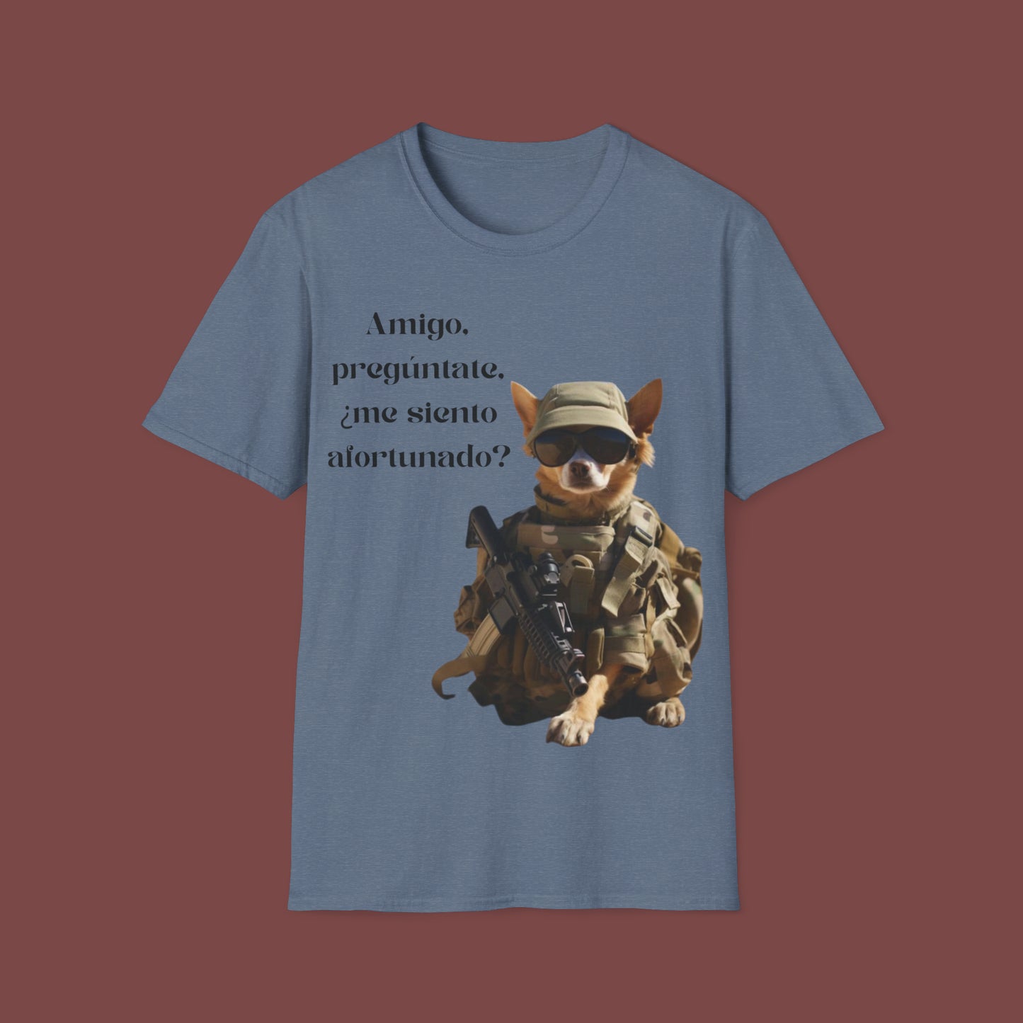 "Me siento afortunado" Unisex Short Sleeve T-Shirt FL.02Ac