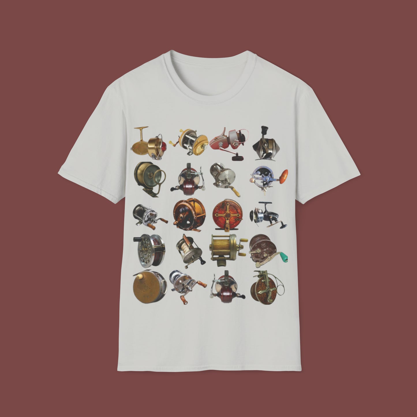 "Classic/Antique Fishing Reels" Unisex Short Sleeve T-Shirt AFR.SSa1bx