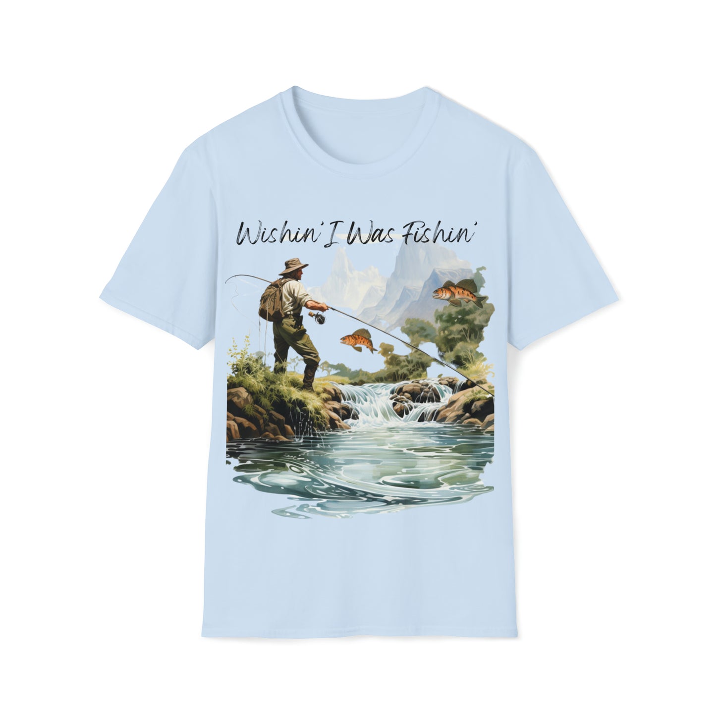 Wishin' I Was Fishin' Unisex Short Sleeve T-Shirt WWF.SS01