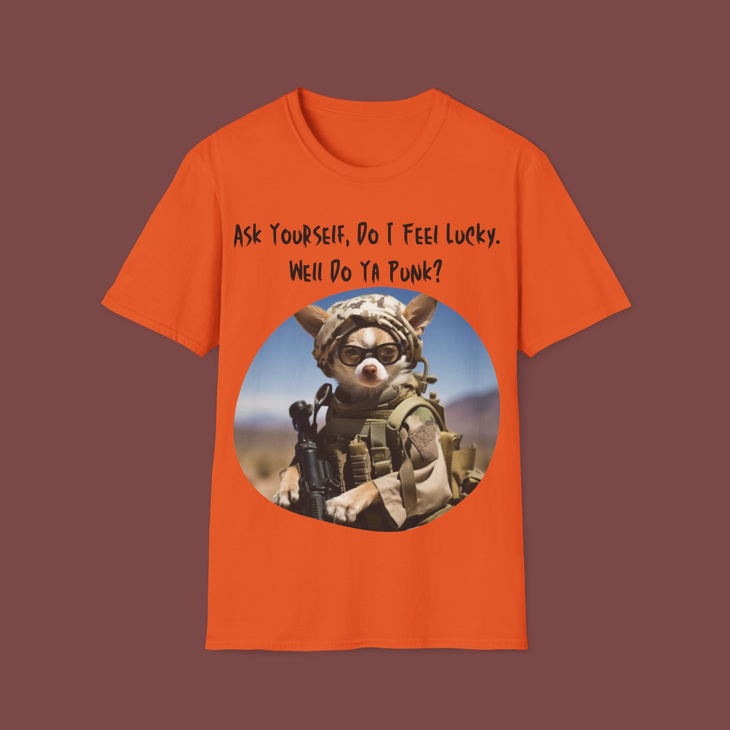 "Do You Feel Lucky - Chihuahua" Unisex Short Sleeve T-Shirt FL.01Ac