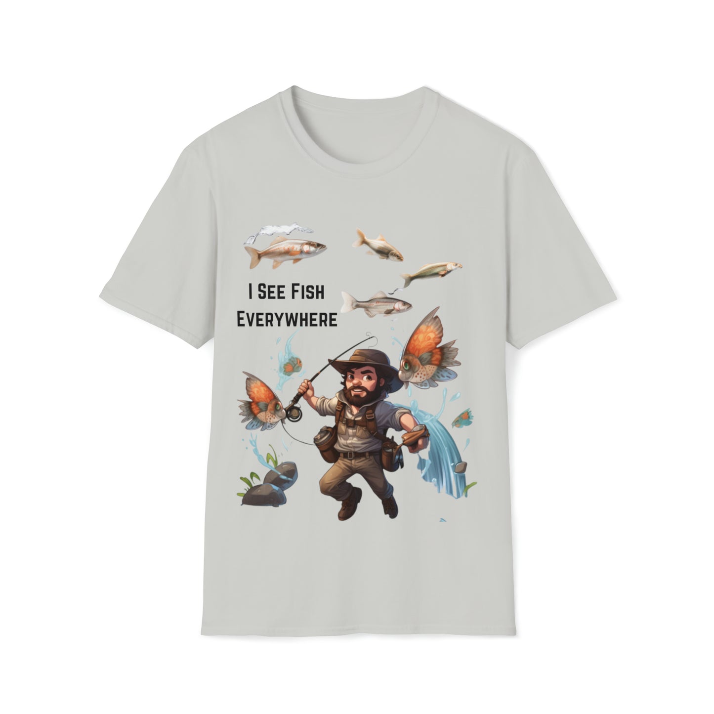 "I See Fish Everywhere" Unisex Short Sleeve T-Shirt ISFE.SS01