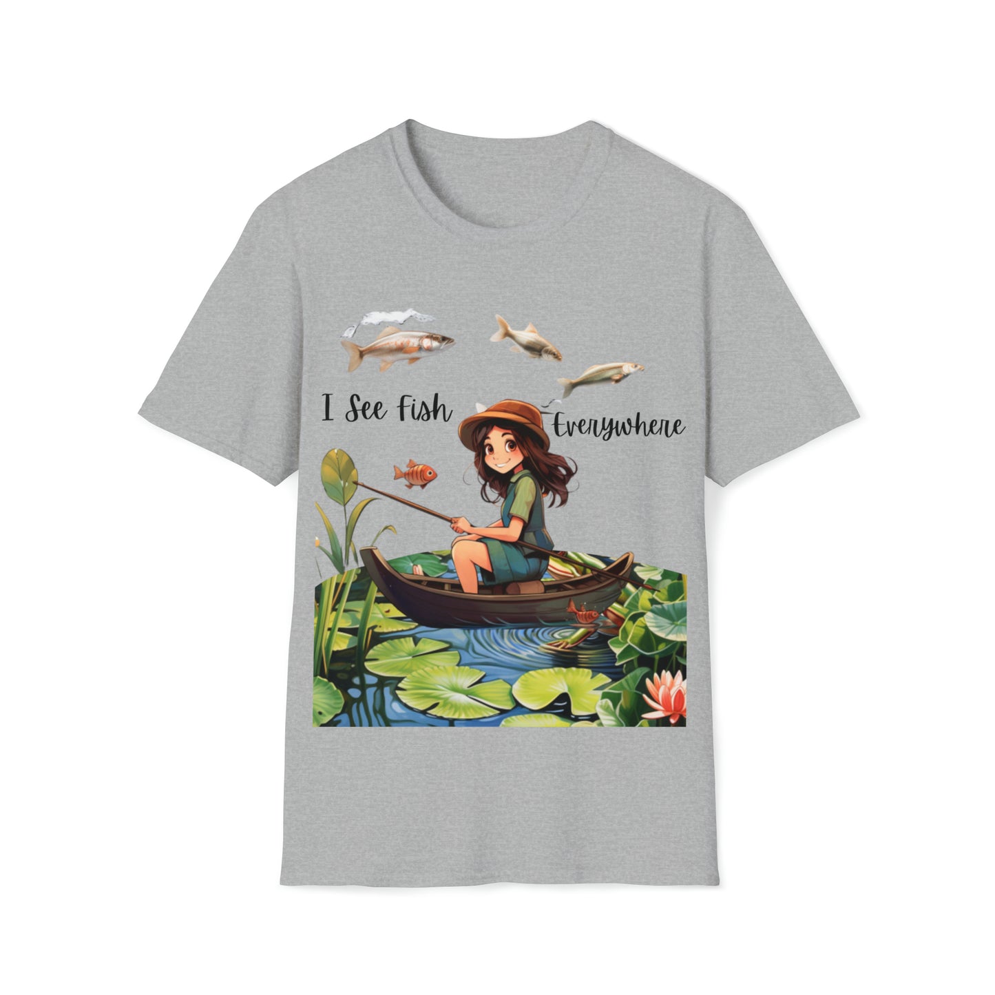 "I See Fish Everywhere" Unisex Short Sleeve T-Shirt ISFE.SS02