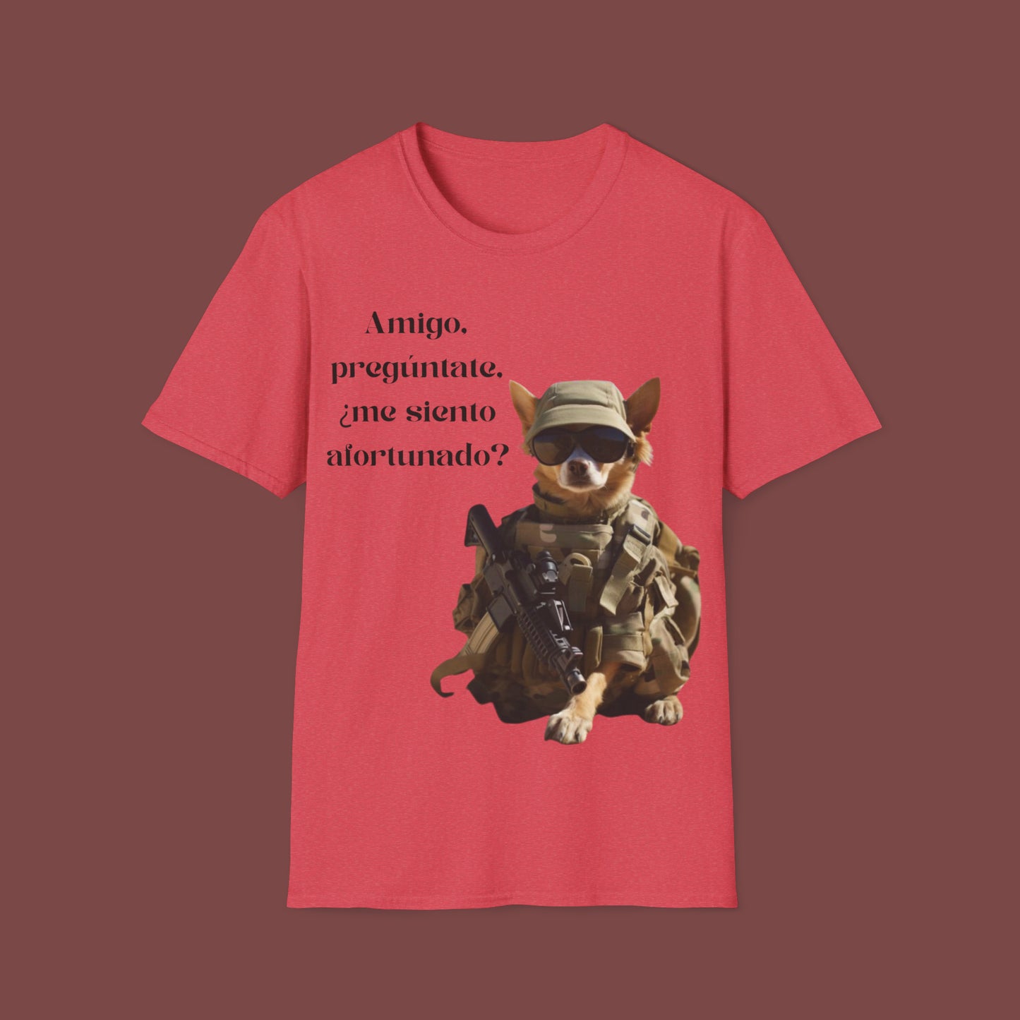 "Me siento afortunado" Unisex Short Sleeve T-Shirt FL.02Ac