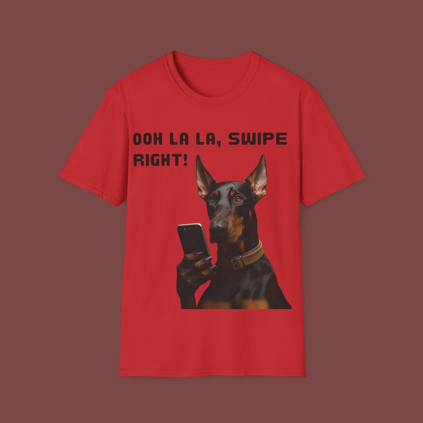 "Ooh La La - Doberman" Unisex Short Sleeve T-Shirt OLL.01Ad