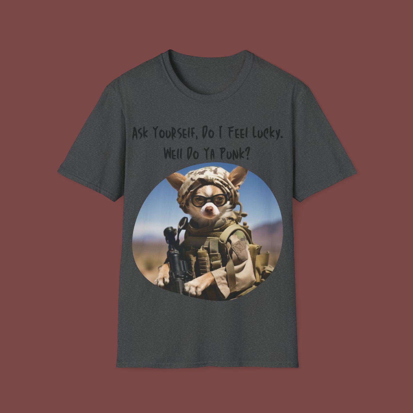 "Do You Feel Lucky - Chihuahua" Unisex Short Sleeve T-Shirt FL.01Ac