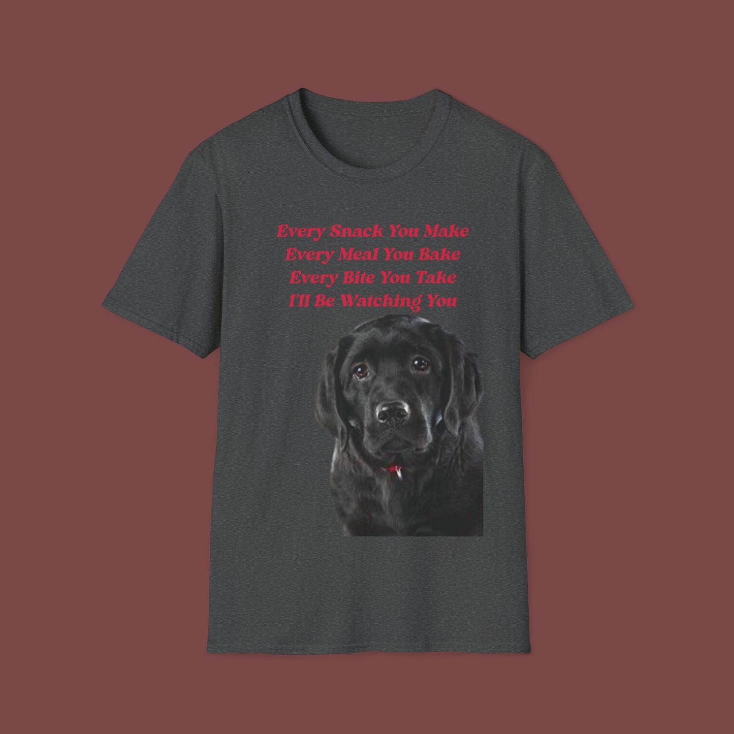"Every Snack You Make - Black Lab" Unisex Short Sleeve T-Shirt ESYM.SS02bl